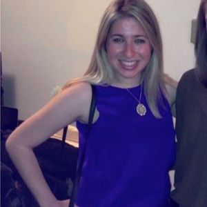 Amanda uprichard cobalt blue tank top